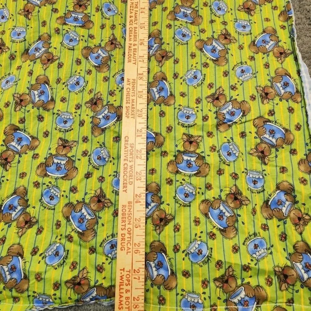 Homemade Apron One Size Cartoon Dog Print Colorful Kitchen Cooking Gift Retro